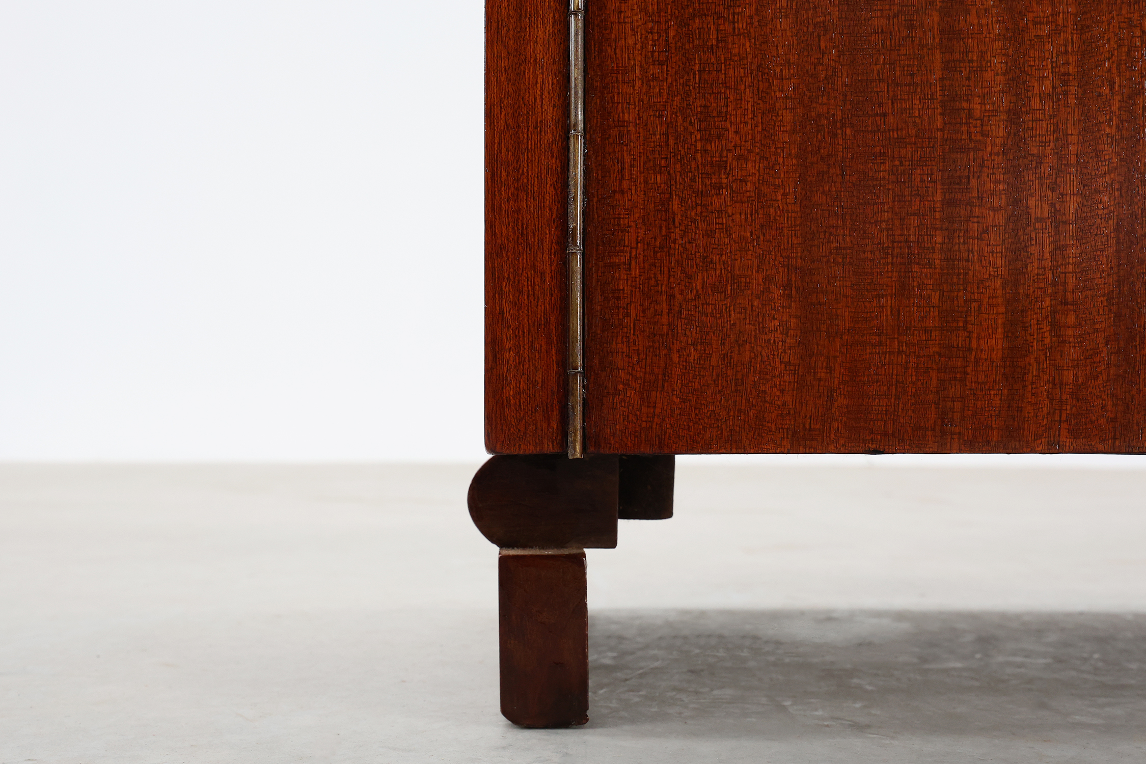 Unique Art Deco cabinet with veneer wood inlay, France 1920sthumbnail